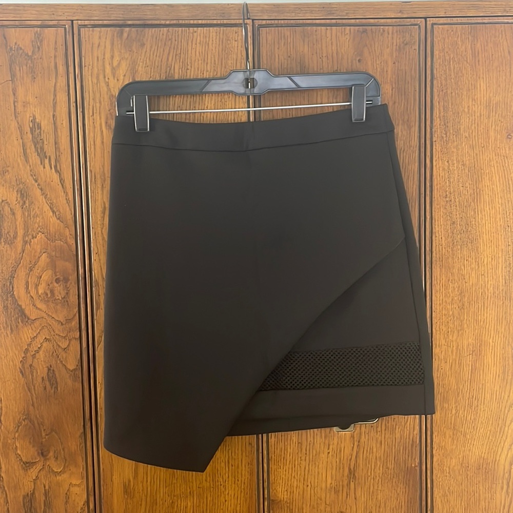 Express black asymmetrical mini skirt size 8